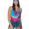 Spirit Halloween Tie Dye Fringe Tank Top