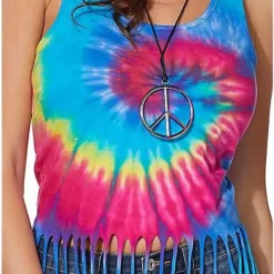 Spirit Halloween Tie Dye Fringe Tank Top -Spirit Halloween Store 01425651 d