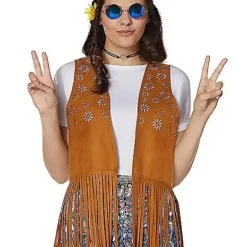 Spirit Halloween Fringed Hippie Vest -Spirit Halloween Store 01425743 a