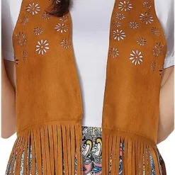 Spirit Halloween Fringed Hippie Vest -Spirit Halloween Store 01425743 b