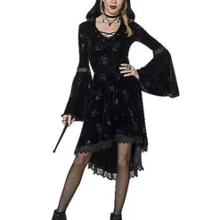 Spirit Halloween Celestial Coven Hooded Velvet Dress