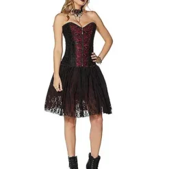 Spirit Halloween Adult Vampire Lace Corset -Spirit Halloween Store 01428663 c