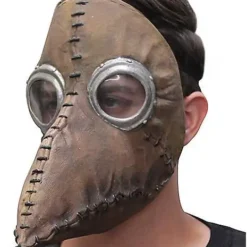 Spirit Halloween Brown Plague Doctor Half Mask -Spirit Halloween Store 01429190 d