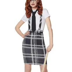 Spirit Halloween Plaid Pencil Skirt