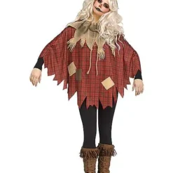 Spirit Halloween Plaid Scarecrow Poncho