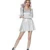 Spirit Halloween Hooded Faux Fur Iridescent Unicorn Dress