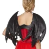 Spirit Halloween Black Glitter Devil Wings