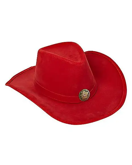Spirit Halloween Red Western Cowboy Hat 1 Spirit Halloween Red Western Cowboy Hat