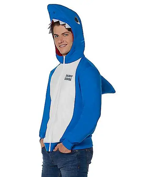 Spirit Halloween Adult Daddy Shark Costume Hoodie - Baby Shark 1 Spirit Halloween Adult Daddy Shark Costume Hoodie - Baby Shark