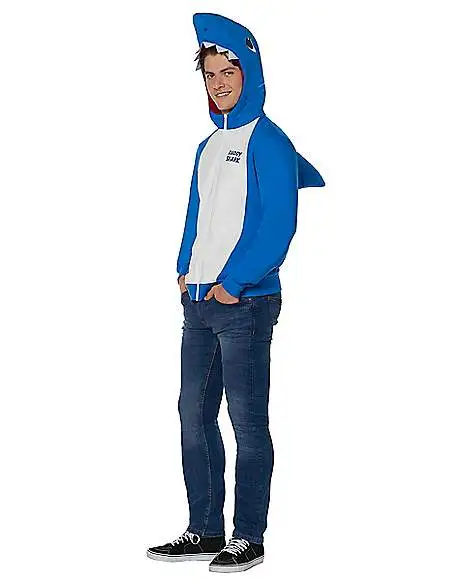 Spirit Halloween Adult Daddy Shark Costume Hoodie - Baby Shark 2 Spirit Halloween Adult Daddy Shark Costume Hoodie - Baby Shark - Image 2