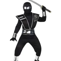 Spirit Halloween Kids Silver Mirror Ninja Costume