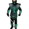 Spirit Halloween Kids Green Dragon Ninja Costume - Deluxe