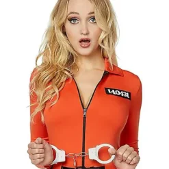 Spirit Halloween Adult Prisoner Catsuit Costume -Spirit Halloween Store 01464726 c