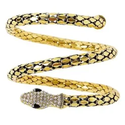 Spirit Halloween Goldtone Roman Snake Cuff -Spirit Halloween Store 01468677 c