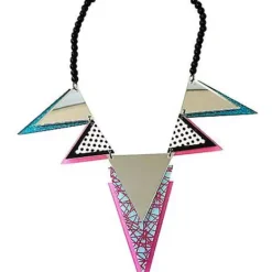 Spirit Halloween '80s Geometric Necklace