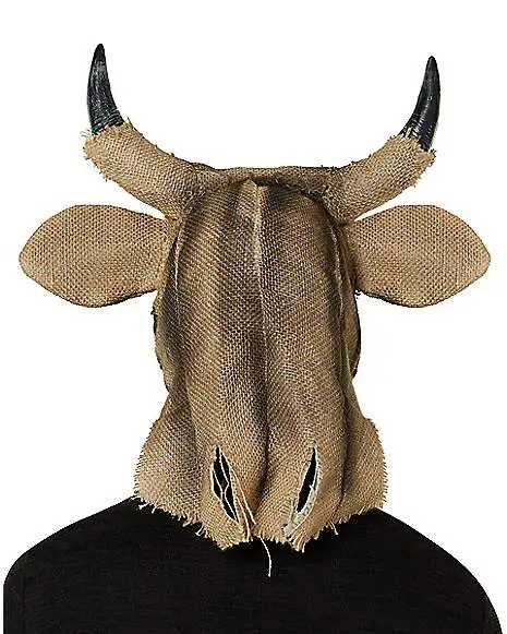Spirit Halloween Moving Mouth Bull Scarecrow Full Mask 3 Spirit Halloween Moving Mouth Bull Scarecrow Full Mask - Image 3