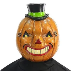 Spirit Halloween Vintage Pumpkin Half Mask