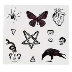 Spirit Halloween Gothic Temporary Tattoos -Spirit Halloween Store 01473990 c