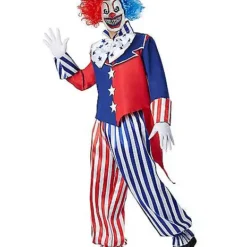 Spirit Halloween Adult Patriotic Clown Costume