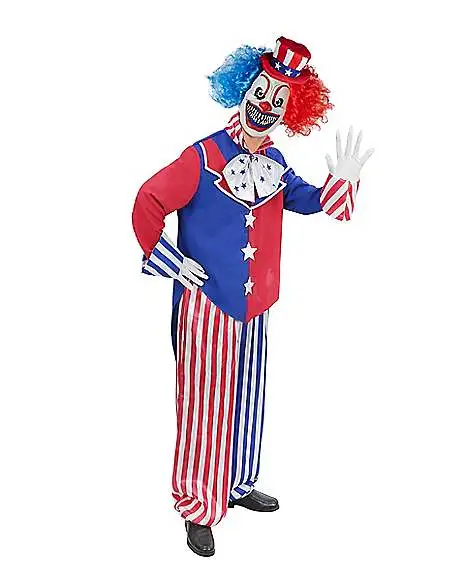 Spirit Halloween Adult Patriotic Clown Costume 3 Spirit Halloween Adult Patriotic Clown Costume - Image 3
