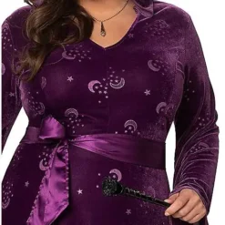Spirit Halloween Plus Size Adult Velvet Celestial Robe -Spirit Halloween Store 01475557 c