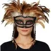 Spirit Halloween Witch Doctor Feather Eye Mask