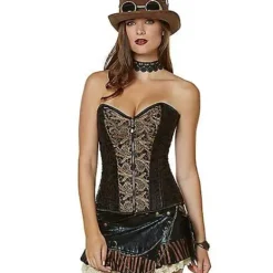 Spirit Halloween Applique Steampunk Corset