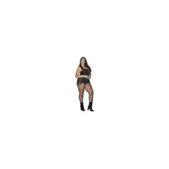 Spirit Halloween Adult Black Faux Leather And Lace Bodysuit -Spirit Halloween Store 01481183 e