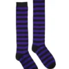 Spirit Halloween Black And Purple Striped Knee High Socks