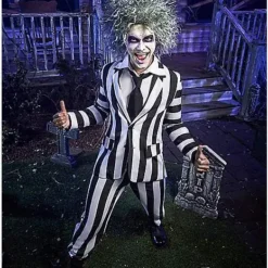 Spirit Halloween Adult Beetlejuice Striped Suit