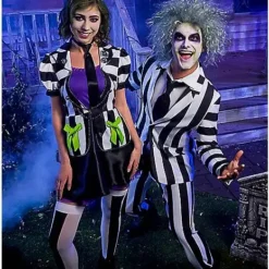 Spirit Halloween Adult Beetlejuice Striped Suit -Spirit Halloween Store 01484245 c