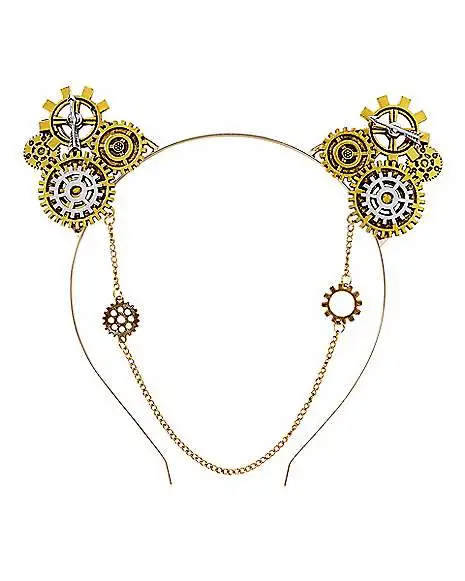 Spirit Halloween Steampunk Gears Cat Ear Headband 1 Spirit Halloween Steampunk Gears Cat Ear Headband