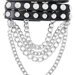 Spirit Halloween Studded Chain Punk Rock Bracelet