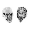 Spirit Halloween Punk Skull And Lion Rings - 2 Pack