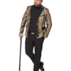 Spirit Halloween Adult '20s Gold And Black Plus Size Jacket