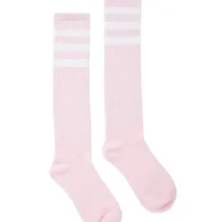 Spirit Halloween Pink And White Knee High Socks
