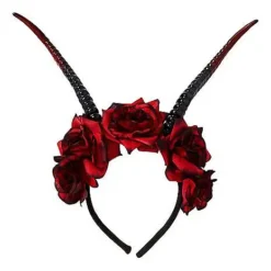 Spirit Halloween Devil Flower Headband -Spirit Halloween Store 01489723 a