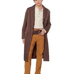Spirit Halloween Adult Brown Trench Coat -Spirit Halloween Store 01492552 c