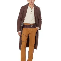 Spirit Halloween Adult Brown Trench Coat -Spirit Halloween Store 01492560 a