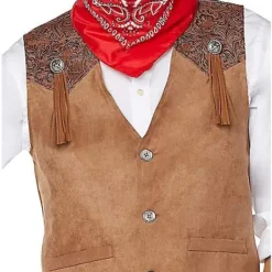 Spirit Halloween Adult Western Cowboy Plus Size Costume Kit -Spirit Halloween Store 01492743 e