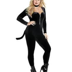 Spirit Halloween Adult Fierce Feline Catsuit Costume -Spirit Halloween Store 01493873 c