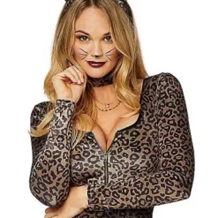 Spirit Halloween Adult Cheetah Catsuit Costume -Spirit Halloween Store 01493949 d
