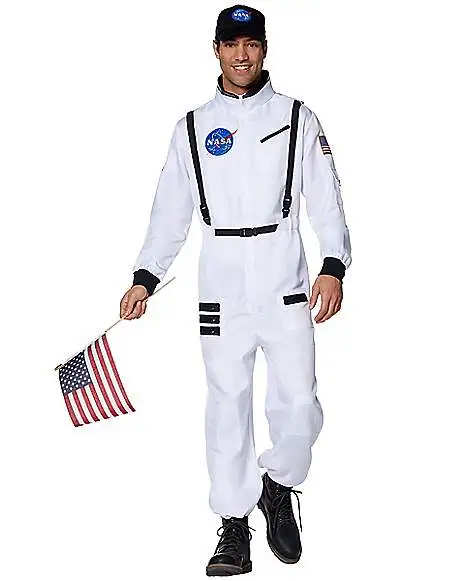 Spirit Halloween Adult White NASA Jumpsuit 1 Spirit Halloween Adult White NASA Jumpsuit