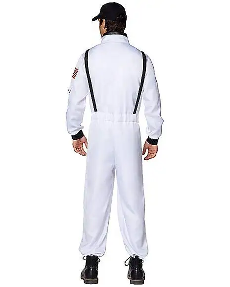 Spirit Halloween Adult White NASA Jumpsuit 2 Spirit Halloween Adult White NASA Jumpsuit - Image 2