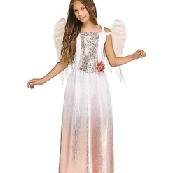 Spirit Halloween Kids Rose Gold Angel Costume