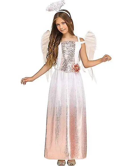 Spirit Halloween Kids Rose Gold Angel Costume 1 Spirit Halloween Kids Rose Gold Angel Costume