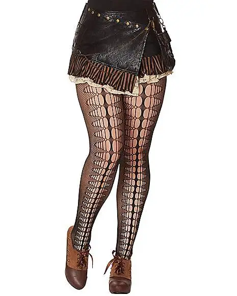 Spirit Halloween Steampunk Crochet Tights 2 Spirit Halloween Steampunk Crochet Tights - Image 2