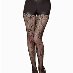 Spirit Halloween Witch Pentagram Fishnet Tights