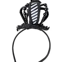 Spirit Halloween Black And White Mini Queen Crown Headband