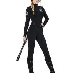 Spirit Halloween Adult Swat Catsuit Plus Size Costume